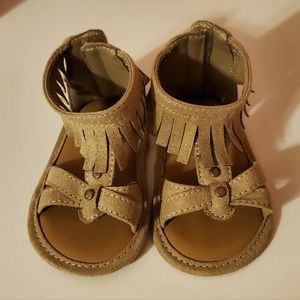 Brown Fringe Sandals